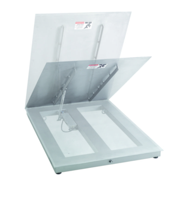 PFA579lift-DS1500A आसान भंडारण के लिए फोल्ड करने योग्य लोड प्लेट के साथ मजबूत औद्योगिक फर्श स्केल