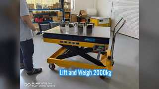 SMARTWEIGH 2000kg हाइड्रोलिक लिफ्ट टेबल स्केल औद्योगिक